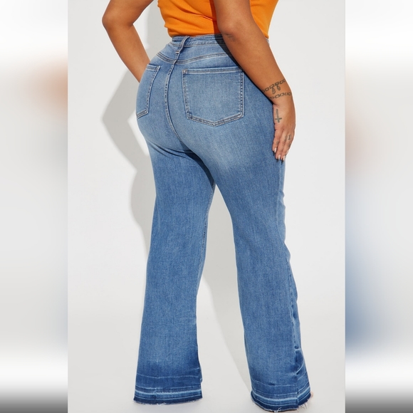 Fashion Nova Jeans - Made in Heaven Hyper Stretch Bootcut Jeans - Medium Wash - Picture 3 of 3